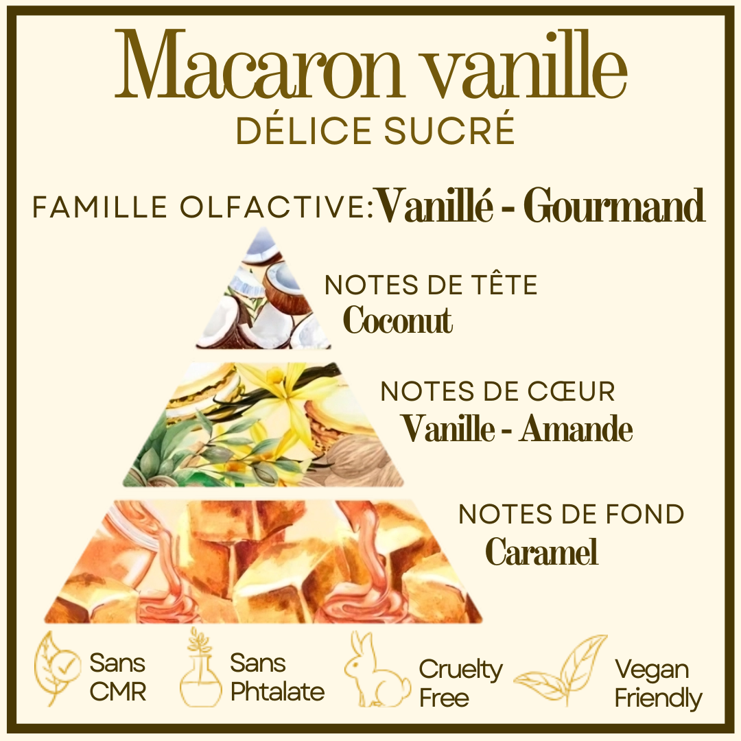 Macaron vanille Cocon de cire
