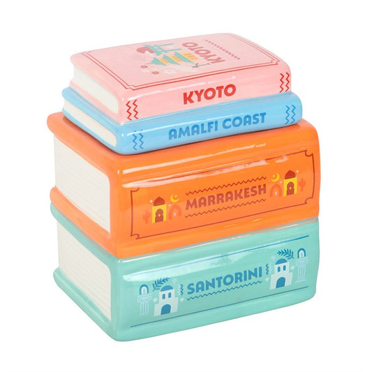 Brûle-parfum Pile de livres de voyage Cocon de cire