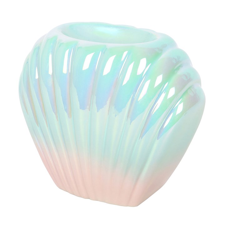 Brûle-parfum Coquillage irisé Cocon de cire