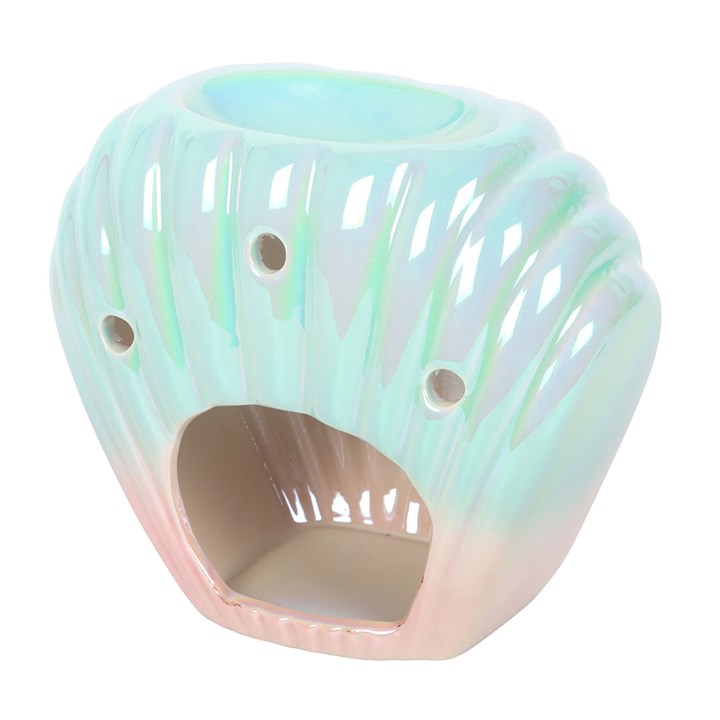 Brûle-parfum Coquillage irisé Cocon de cire
