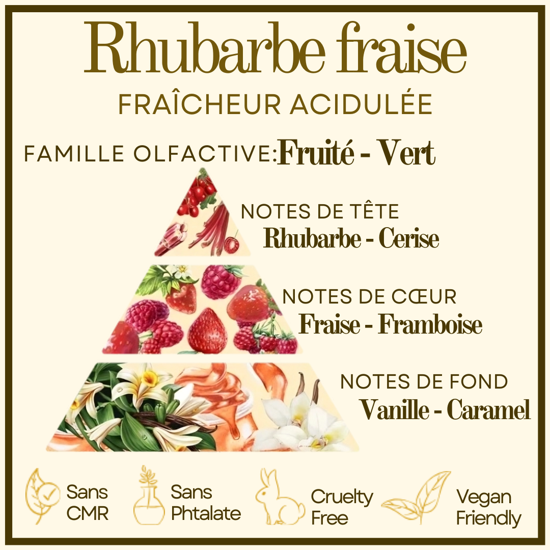 Rhubarbe Fraise Cocon de cire