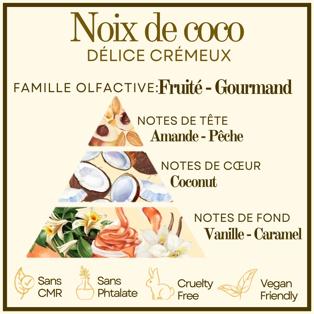 Bougie gourmande Noix de coco Cocon de cire
