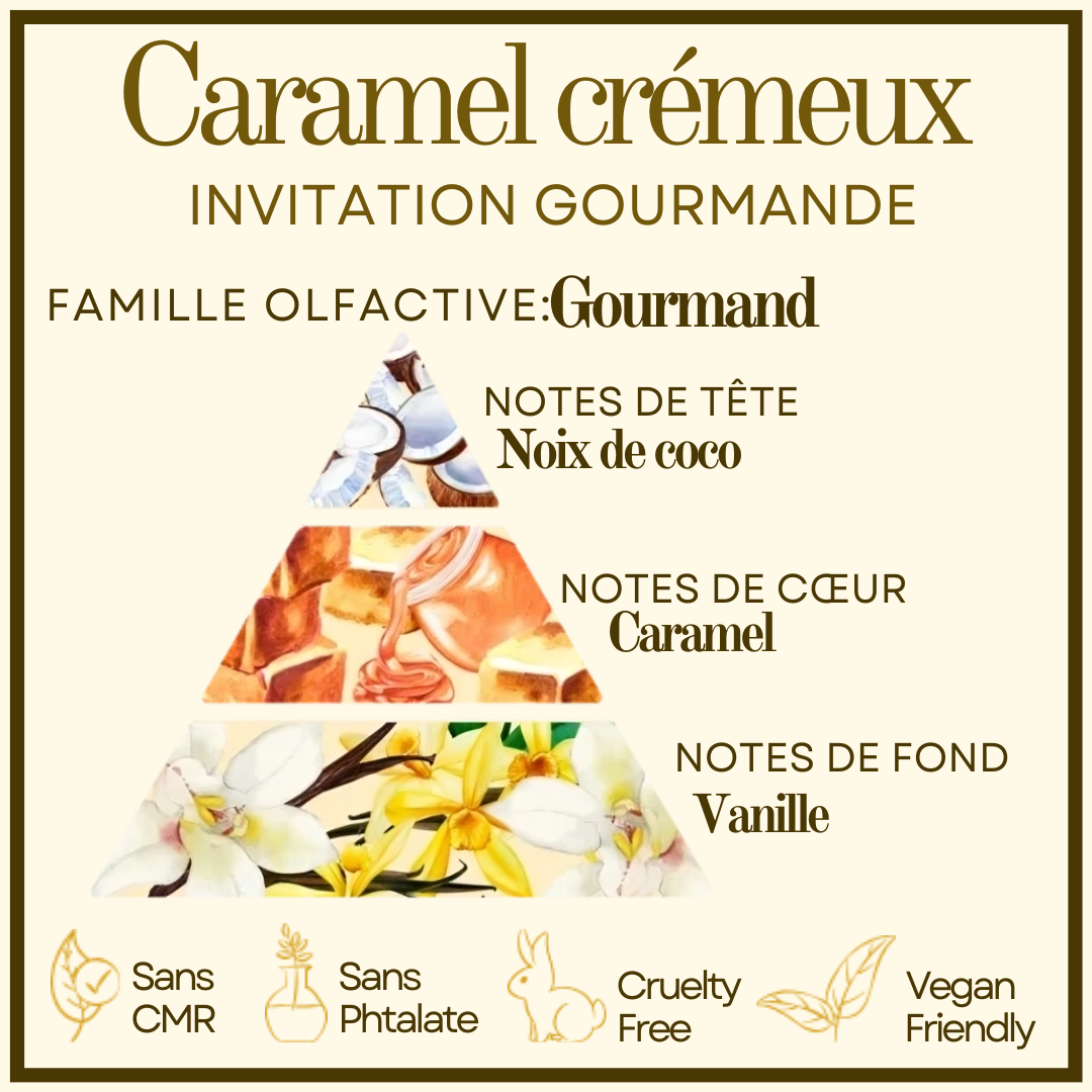 Bougie gourmande Caramel crémeux Cocon de cire