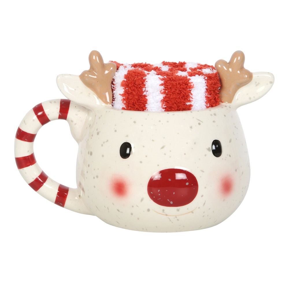 Bougie/Tasse Rudolph + Chausettes Cocon de cire