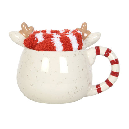 Bougie/Tasse Rudolph + Chausettes Cocon de cire