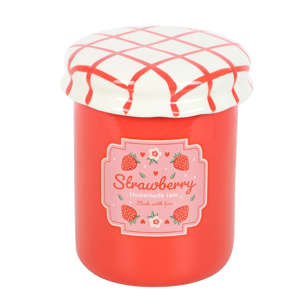Brûle-parfum Pot de confiture de fraises Cocon de cire