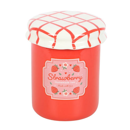 Brûle-parfum Pot de confiture de fraises Cocon de cire