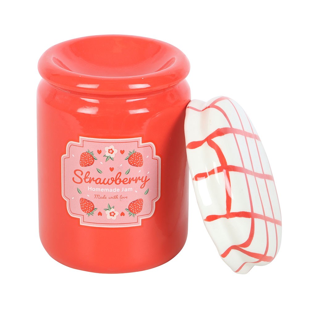 Brûle-parfum Pot de confiture de fraises Cocon de cire