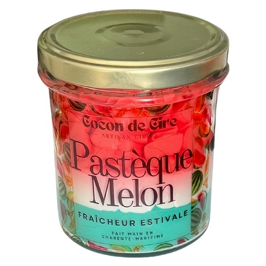 Bougie gourmande Pastèque Melon Cocon de cire