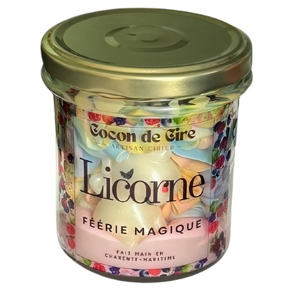 Bougie gourmande Licorne Cocon de cire