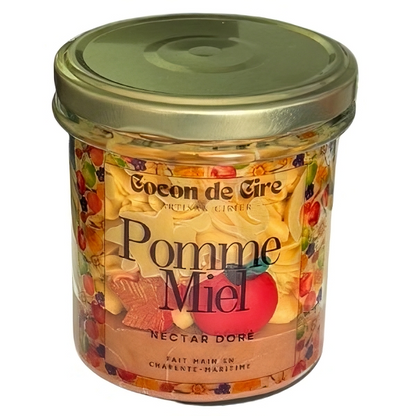 Bougie gourmande Pomme Miel Cocon de cire