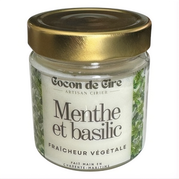 Bougie Authentique Menthe et basilic Cocon de cire
