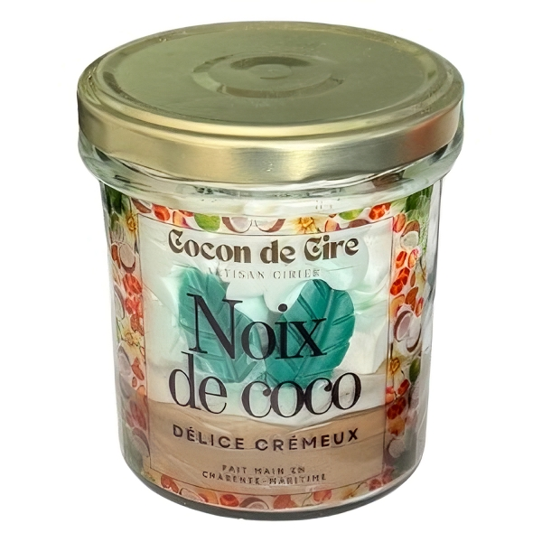 Bougie gourmande Noix de coco Cocon de cire
