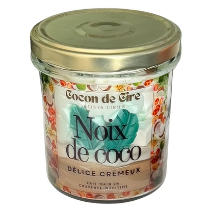 Bougie gourmande Noix de coco Cocon de cire